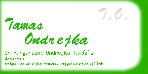 tamas ondrejka business card